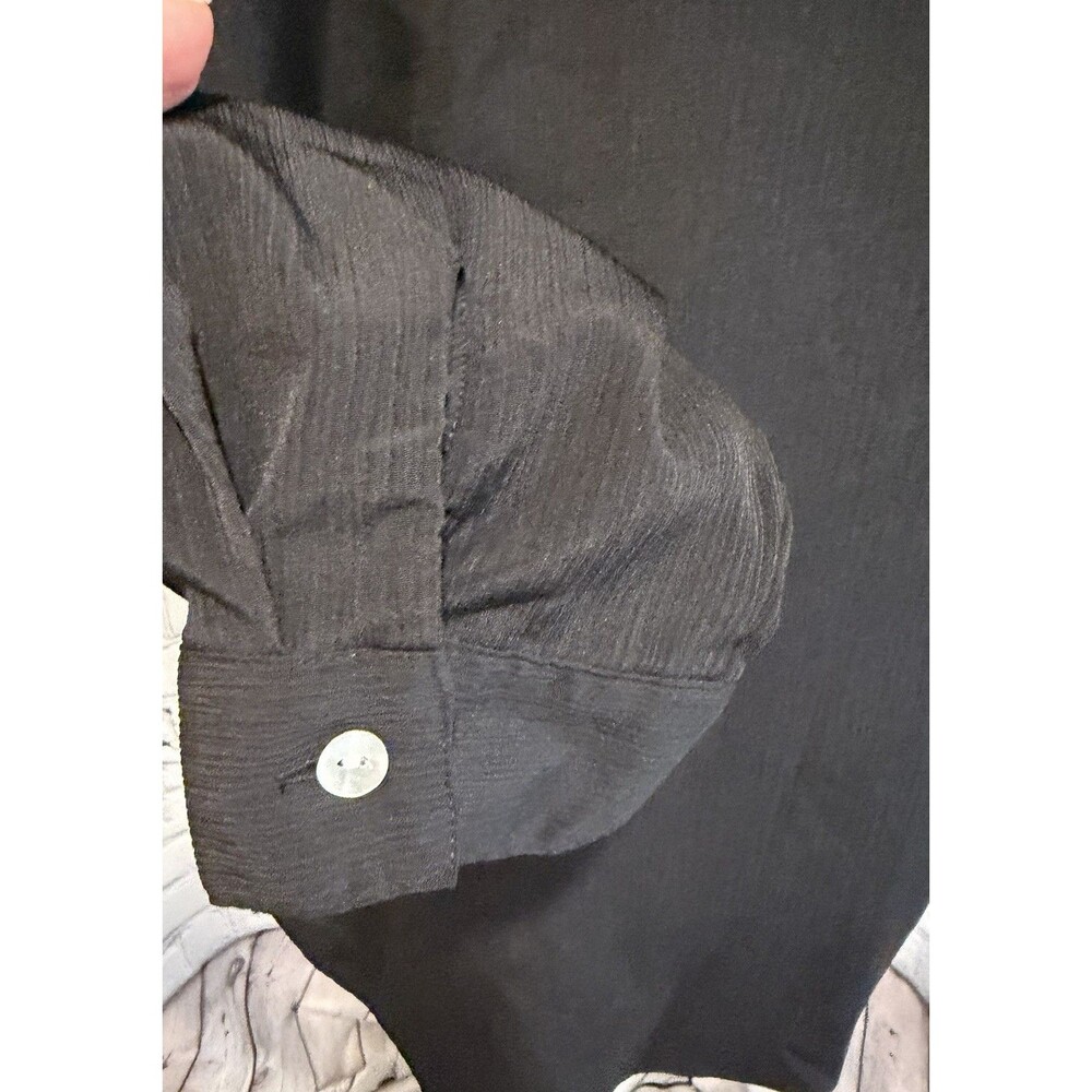 Susan Graver Style QVC Two-Piece Black Tank & Button-Down Shirt Set Plus Size 1X - Picture 10 of 12